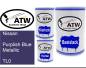 Preview: Nissan, Purplish Blue Metallic, TL0: 500ml Lackdose + 500ml Klarlack + 250ml Härter - Set, von ATW Autoteile West.